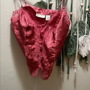 Vintage Victoria's Secret Pink Lace Satin Top